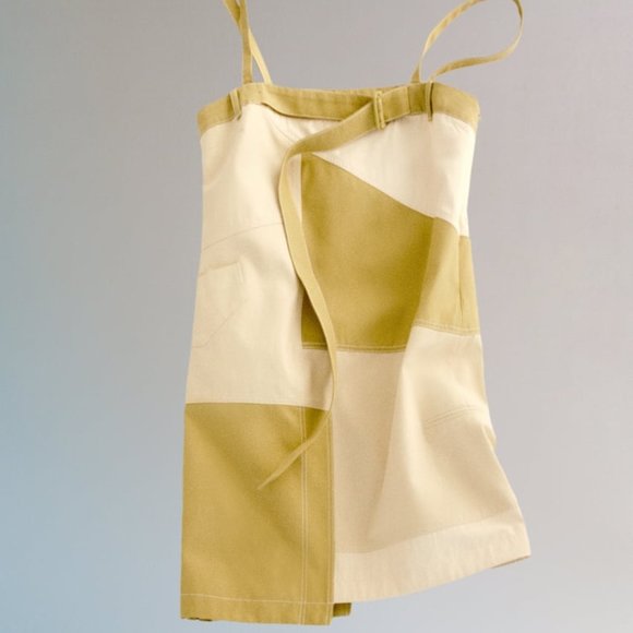 NWT PATCHWORK GABARDINE DENIM DRESS. - Picture 5 of 7